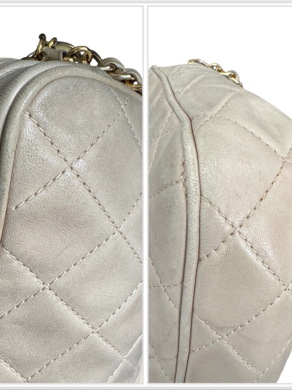 Chanel Vintage Cream Lambskin Camera Crossbody - Picture 17 of 17